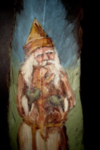 Father Christmas with animals on feather