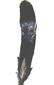 Scottie & Cairn dogs on feather