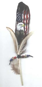 Eagle w/flag 2 on feather