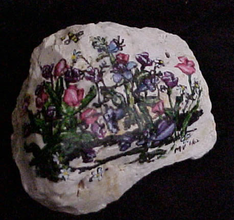 flowers on rock