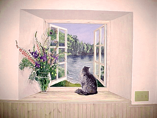 Mural in the trompe l'oreal manner